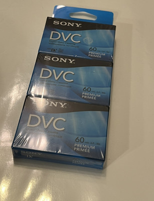 Sony - (DVM60PRR) Premium DVC - Digital Video Cassette (3 Pack) SEALED