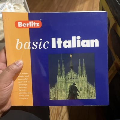 Berlitz Basic Italian Language Learning Phrasebook Grammar Guide Book  Live coun