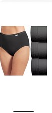 Women's Jockey 3-Pack Hipsters Black Color 100 Cotton Comfort Underwear Sz 6
