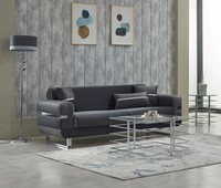 Dreisitzer Stoffsofa Couch Luxus Polstersofa Sofa 3 Sitzer Grau Sofas
