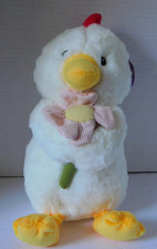 Pollito de peluche de peluche con flor 10” animal de peluche Pascua