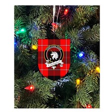 Cunningham Family Crest Christmas Ornament Single-Sided Metal