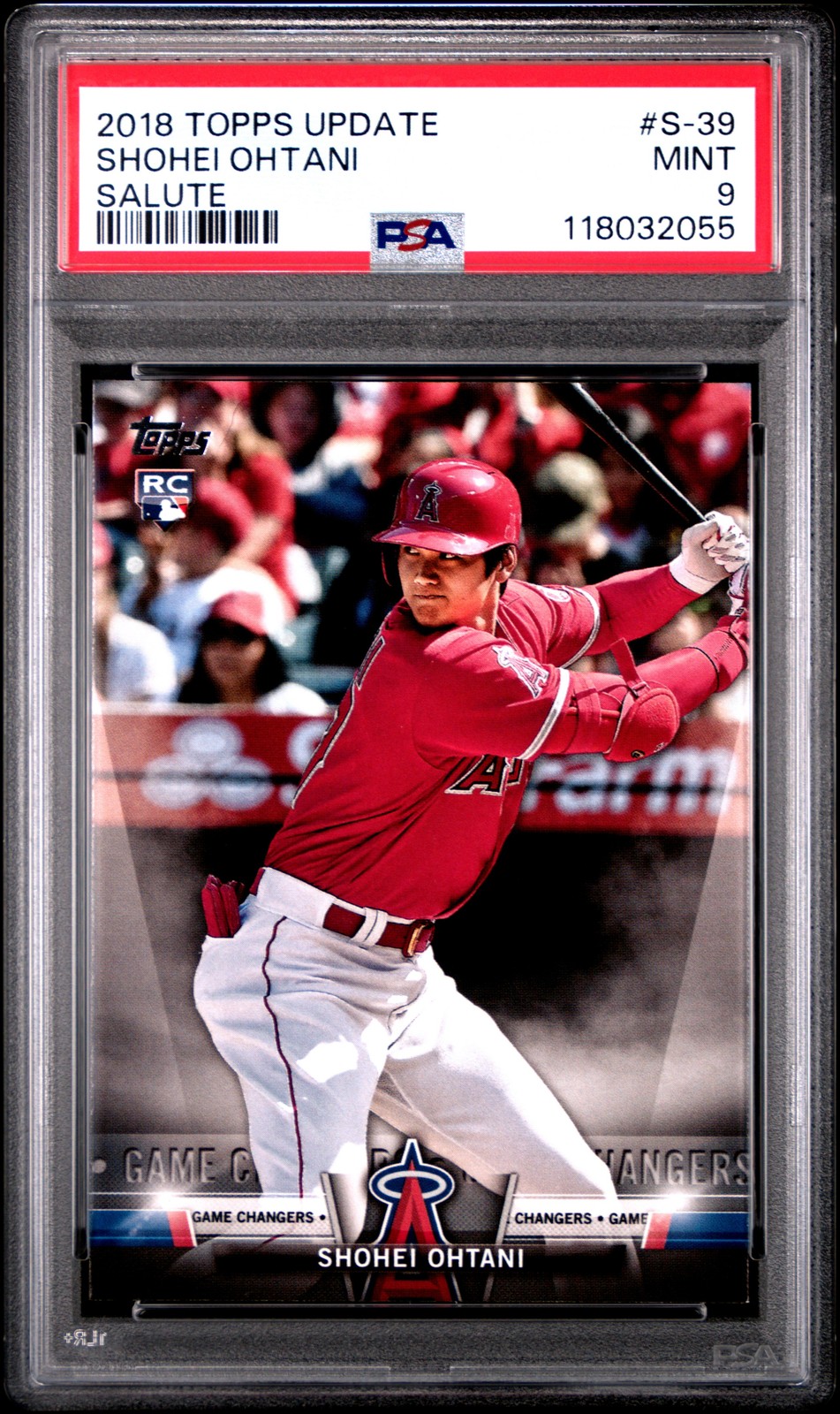 2018 Topps Update Salute #S-39 Shohei Ohtani Salute PSA 9 Rookie RC MINT