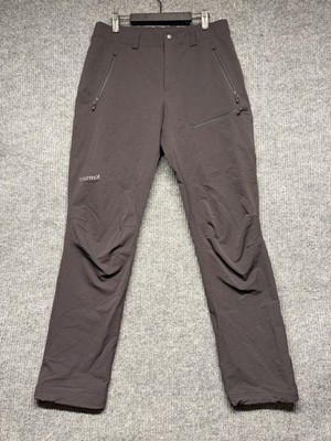 Marmot Men's Scree Pants 32/33 Black Soft Shell Stretch Hiking Out Doors