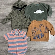 Mick & Mack 18 Months Baby Boy Dino Puffer Jacket Lot 4-Piece Many Brands