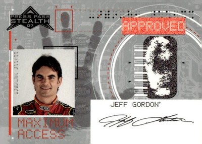 2007 Press Pass Stealth #MA8 Jeff Gordon Maximum Access Approved Insert