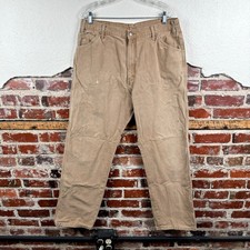 Vintage Dickies Pants Size 36x31 Brown Canvas Relaxed Fit Straight Leg Carpenter