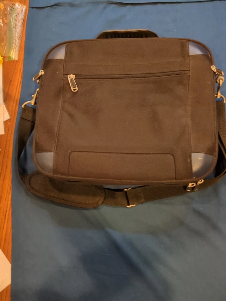 Maletín Samsonite negro de lona suave bolsa de negocios estuche de transporte para computadora Foto 2 de 4