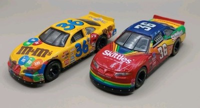 #36 ERNIE IRVIN 1:64 Nascar (2 Car Lot)  PONTIAC M&M's/SKITTLES Racing Champions