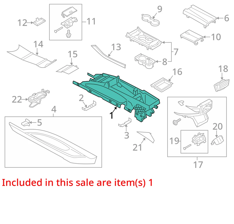 SE ADAPTA A LINCOLN MKZ 2013-2016 SOPORTE ASM - CONSOLA DP5Z54045B30AA - NUEVO OEM Foto 2 de 3