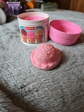 Vintage Fisher Price Fun Food Container w/ Lid Strawberry Ice Cream