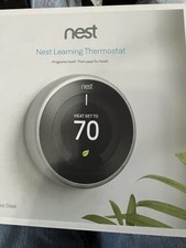 Google Nest Learning Thermostat  Stainless Ge...