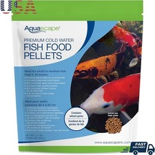 Cold Water Fish Food Pellets Probiotics Nutrient Rich Koi Goldfish Clean Water