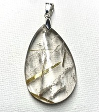 Natural Clear Rutile Crystal Charm