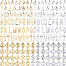 156Pcs/6 Sets Alphabet ABC Letter Charms 3 Styles Capital A-Z Charms DIY Brac...