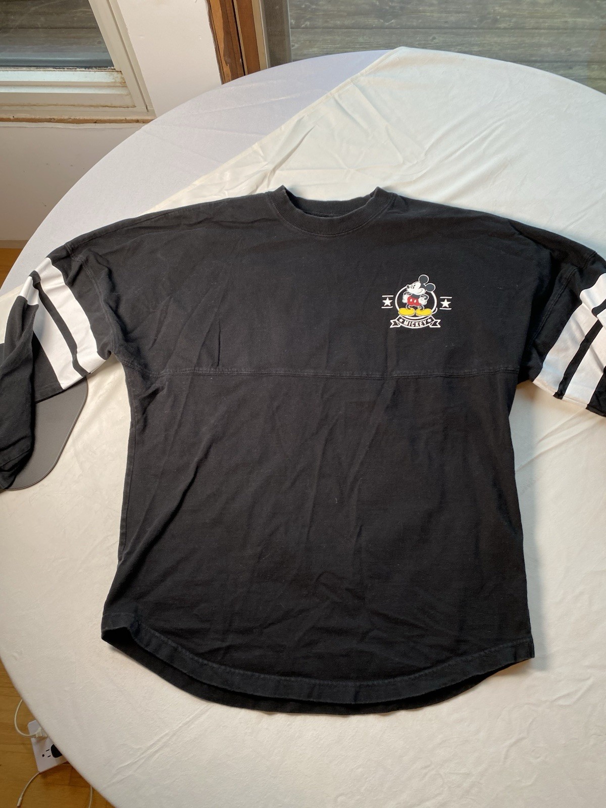 Disney Mickey Mouse Black Long Sleeve Spirit Jersey Adult Size S