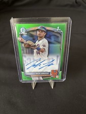2025 Bowman Chrome Nick Lorusso Auto Green Refractor 1st Prospect #/99 Mets