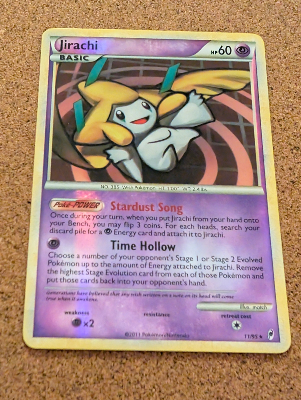 Jirachi Reverse Holo - 11/95 - Pokemon Card Call Of Legends - Rare NM