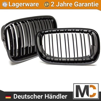 Doppelsteg Frontgrill Schwarz Glanz Kit passt für BMW X5 E70 X6 E71 E72 06-13