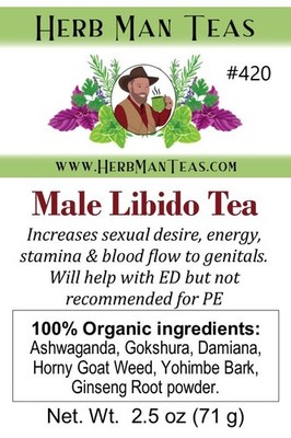 MALE LIBIDO TEA #420 - Male Libido Support w/ KOREAN GINSENG
