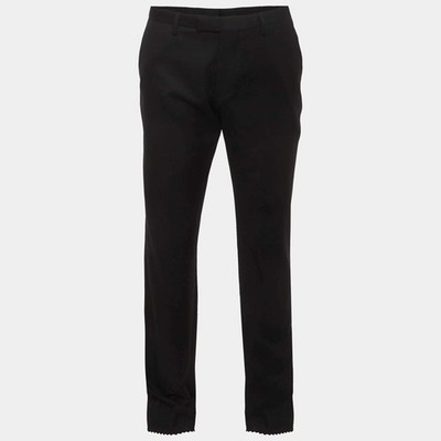 Boss Selection Hugo Boss Hose Schwarz Wolle Straight Fit XL