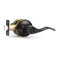  Wave Style Privacy Door Lever Bed and Bath Handle Interior 1 Oil Rubbed Bronze