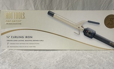 Hot Tools Pro Artist 24K Gold 3/4 in Curling Iron 430°F Swivel Cord HT1076BG