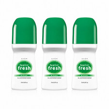 3-AVON FEELIN FRESH ORIGINAL ROLL-ON ANTIPERSPIRANT DEODORANT 2.6 FL OZ