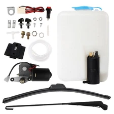 For Polaris Ranger RZR Electric Windshield Wiper Motor Kit With Washer Bottle