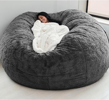 Giant Bean Bag Chair Cover No Filler ,Oversized round Soft Fluffy PV Velvet