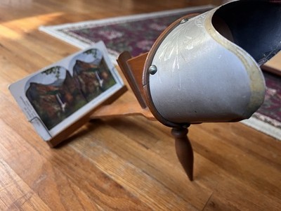 1903 H.C. White Co. Stereoscope Viewer Original Stereo Cards Antique Wooden 3D