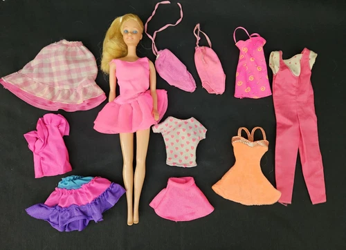 Vintage 1982 My First Barbie Doll Clothes Skirts Top Swimsuits