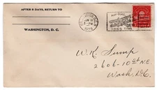 #655 Edison Electric Light 1929 FDC -  Washington DC Airmail Slogan