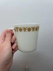 Vintage Pyrex D Handle Butterfly Gold Cup/ Mug #1410