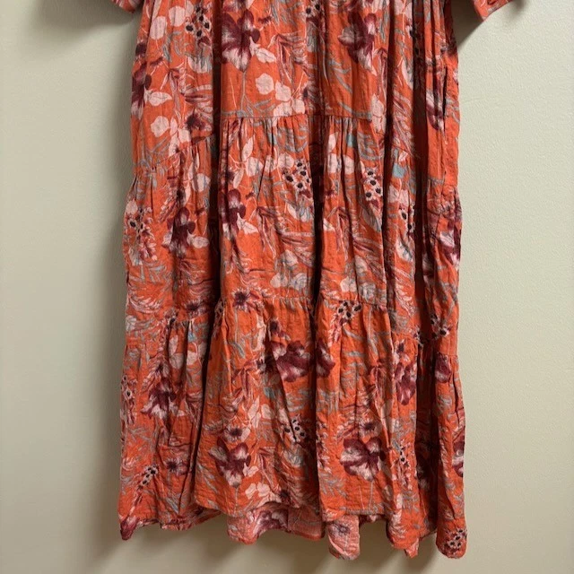 Natural Life Womens Tiered Flora Midi Dress Size XS Prairie Cottagecore Boho - Image 3 of 4