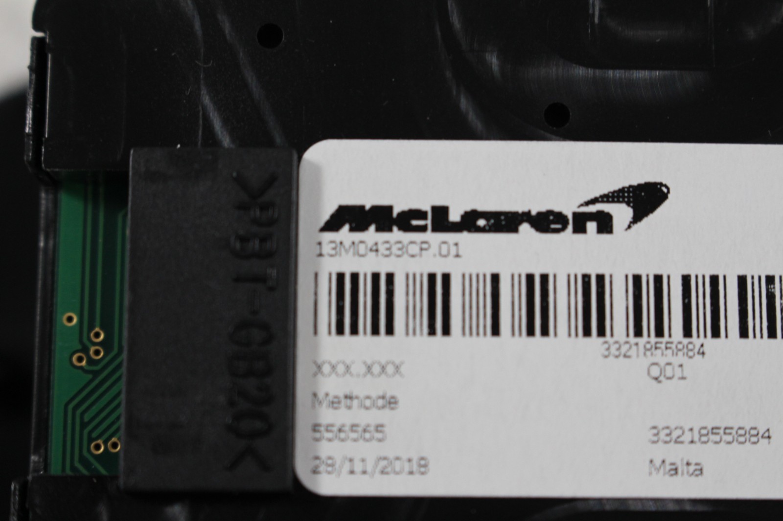 2017 McLaren 570S, LH, Left, Front Door Switch, New, P/N 13MO433CP