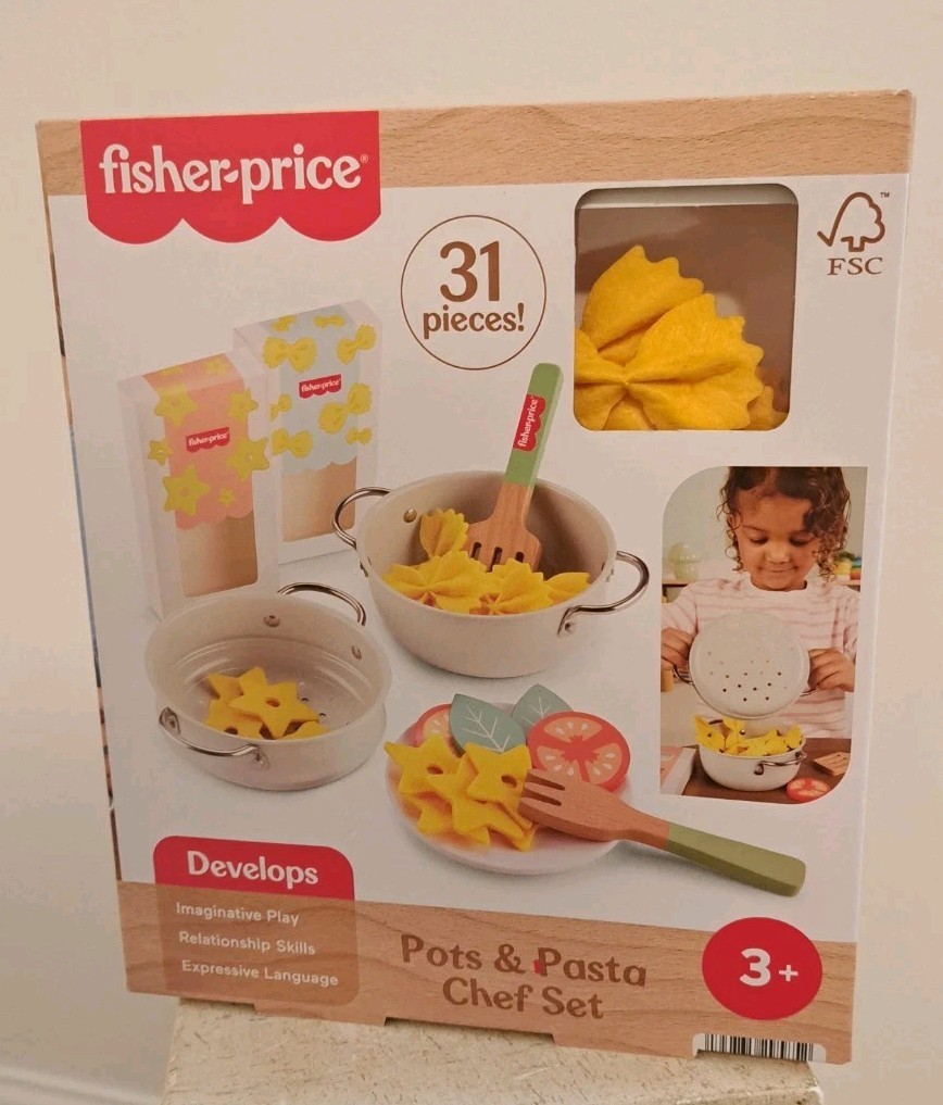 Juego de Ollas y Pasta Chef 31 Piezas Fisher Price Nuevo En Caja