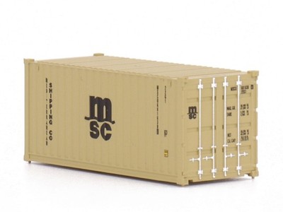 MU N-C20041 - Container 20ft MSC gelb - magnetisch - Spur N - NEU