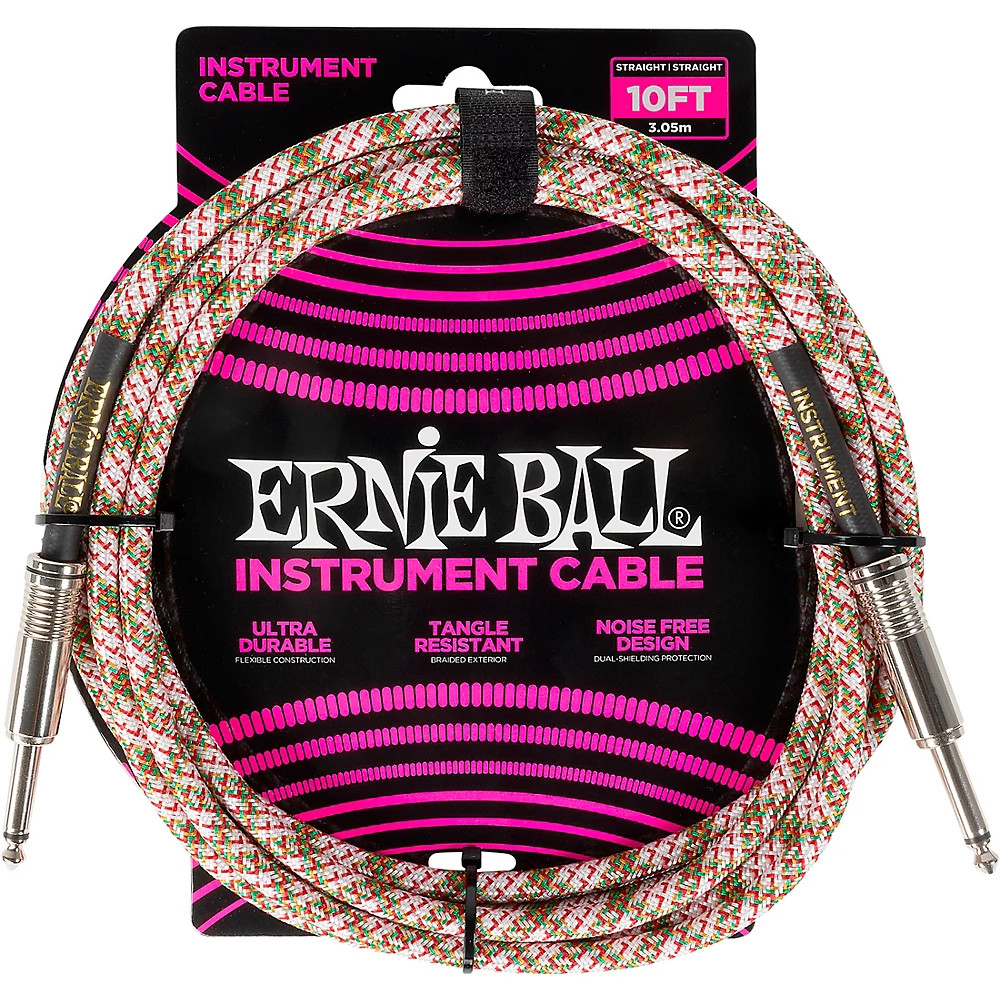 Ernie Ball Braided Instrument Cable StraightStraight Emerald Argyle 10 ft 4290₽