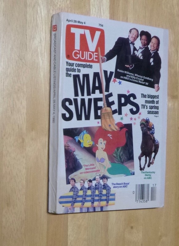 TV Guide April 28-May 4  1990 May Sweeps! Beach Boys/Comic Relief Charlotte, NC