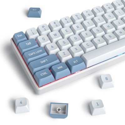 PBT Keycaps CSA Profile Double Shot Blue and White 158 Keys Shoko Blue Set