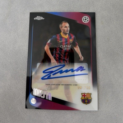 Topps Topps Chrome Andrés Iniesta FC Barcelona Autogramm 08/10 UCL Karte