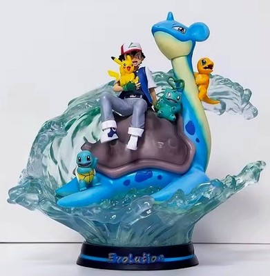 Pokemon Evolution Ash Ketchum & Lapras Statue Lights Up Figure 30 cm / 12 Inch 