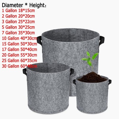 1-30 Gallon Fabric Grow Pot Bags Garden Plant Flower Vegetable Planter Container