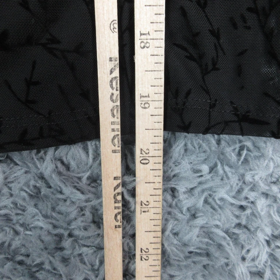 Disturbia 衬衫女式 US 6 黑色花束花卉绒网眼上衣哥特式全新带标签 — 第 4/4 张图片