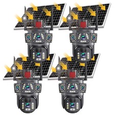 4K WiFi Solar Battery Powered Security Cameras Outdoor Home Wireless 360 PTZ 9MP