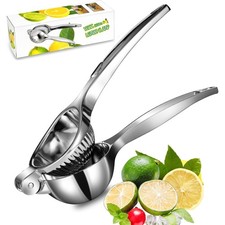 Heavy Duty Lemon Squeezer Hand Press Citrus Juicer Lime Bar Tool Metal Bowl