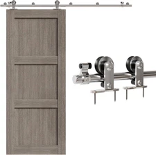 4FT/48'' Stainless Steel Sliding Track Barn Door Hardware Kit for Single Door He