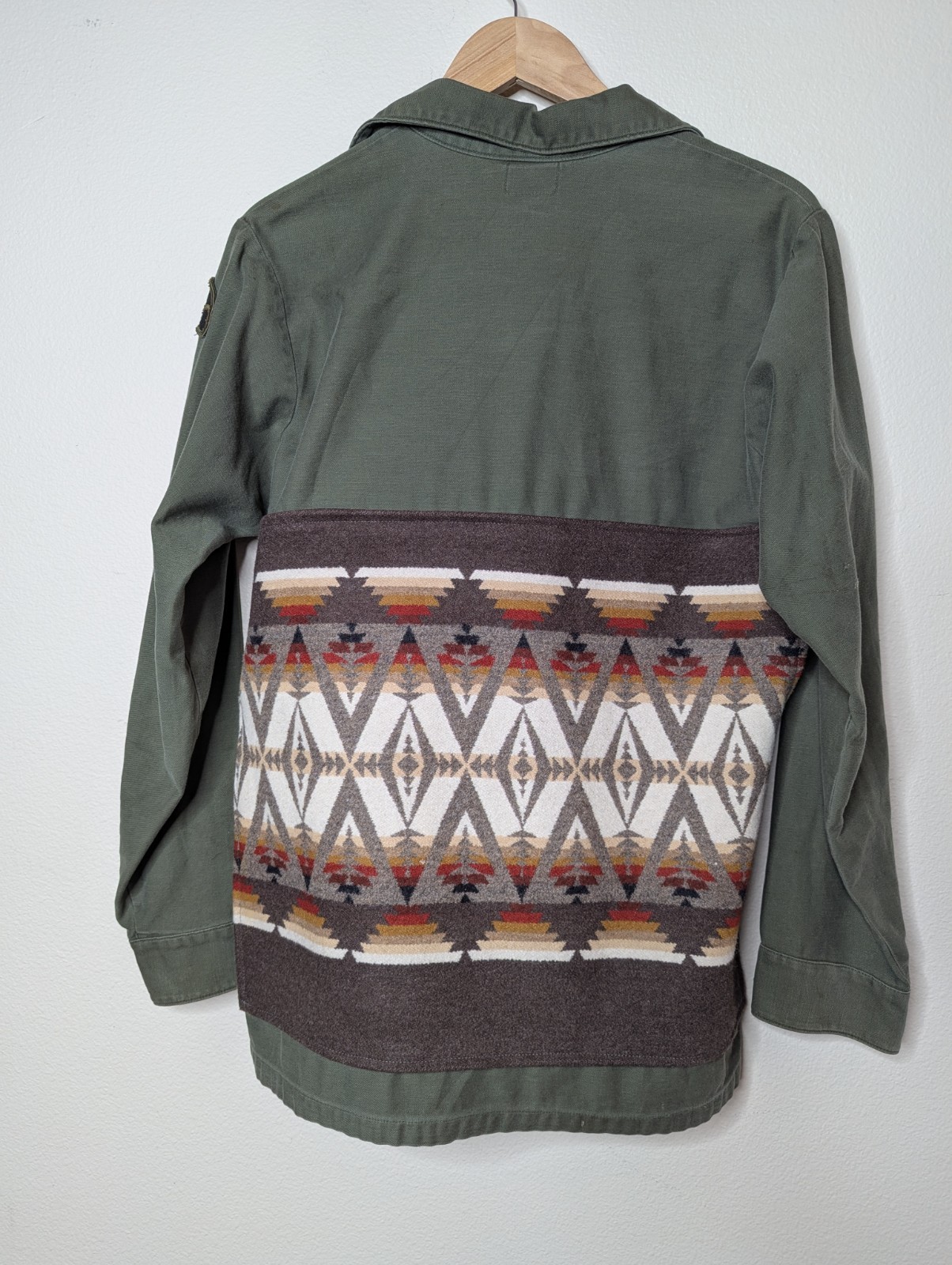 Upcycled Pendleton Aztec Native Army Jacket DIY W… - image 3