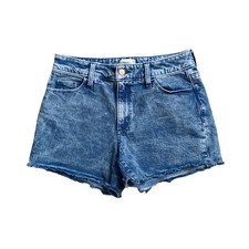 Universal Thread Vintage Midi Jean Shorts Womens 2 Blue Cutoff Denim Raw Hem